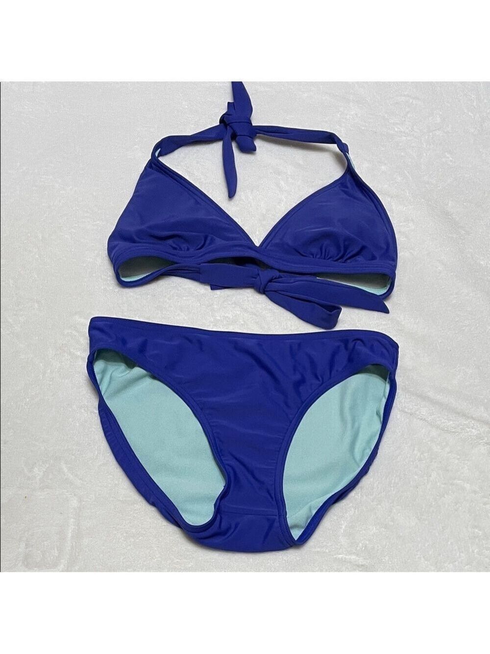 Prana Women’s Blue Halter Neck Bikini Sz Small